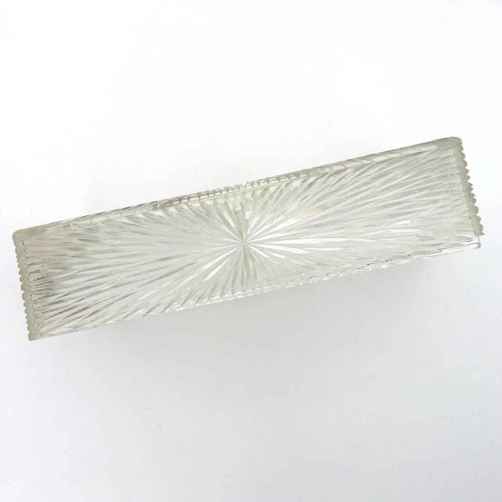Vintage Celebrity Inc Tissue Box OS Clear Starburst Acrylic MCM Retro